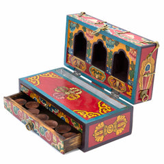 Tibetan Style Travelling Altar Box No.399-Buddhism-Siesta Crafts
