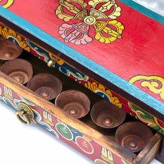 Tibetan Style Travelling Altar Box No.399-Buddhism-Siesta Crafts