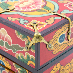 Tibetan Style Travelling Altar Box No.399-Buddhism-Siesta Crafts