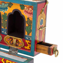 Tibetan Style Travelling Altar Box No.399-Buddhism-Siesta Crafts
