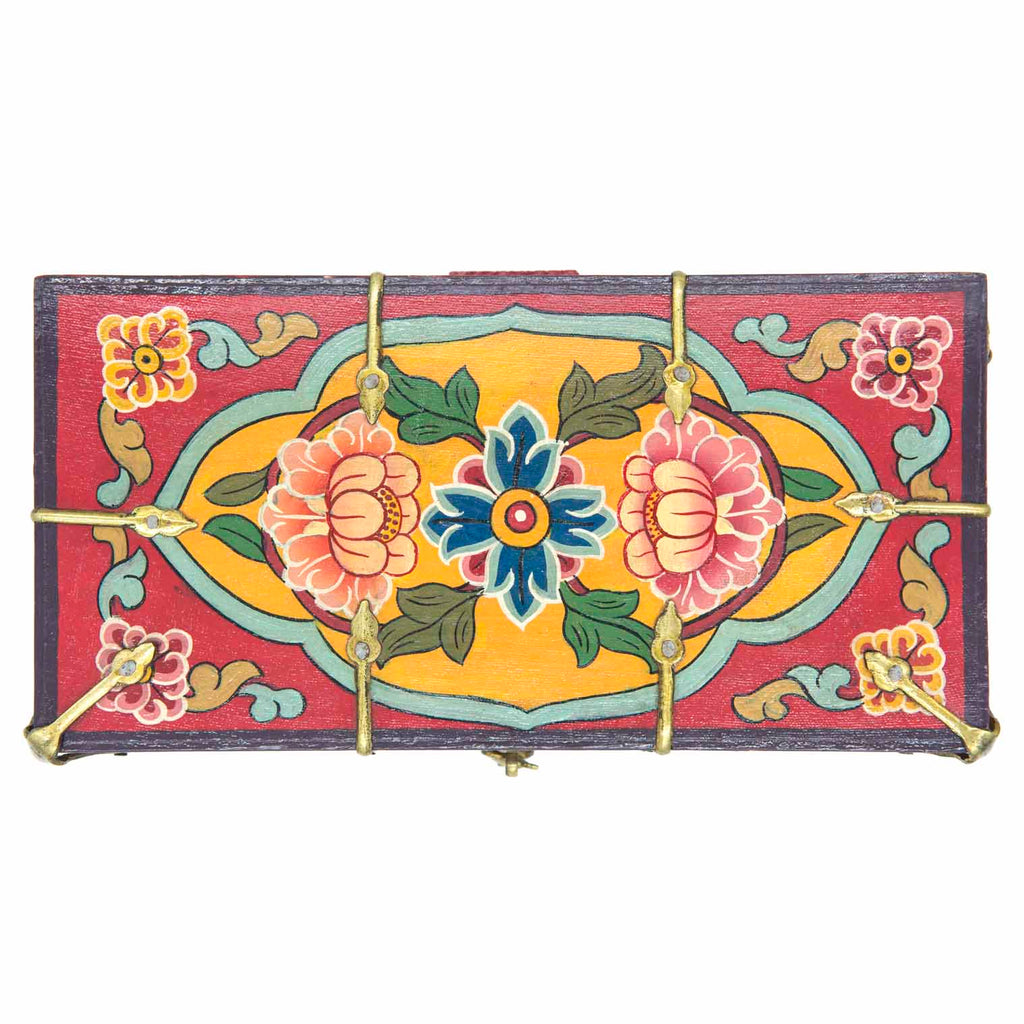 Tibetan Style Travelling Altar Box No.399-Buddhism-Siesta Crafts