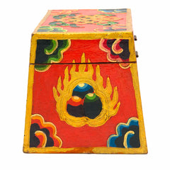 Tibetan Style Orange Cheppu Pyramid Chest-Furniture-Siesta Crafts