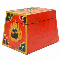 Tibetan Style Orange Cheppu Pyramid Chest-Furniture-Siesta Crafts