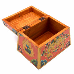 Tibetan Style Orange Cheppu Pyramid Chest-Furniture-Siesta Crafts