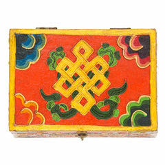Tibetan Style Orange Cheppu Pyramid Chest-Furniture-Siesta Crafts