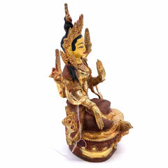 Gold Plated Laxmi Statue No.407-Hinduism-Siesta Crafts