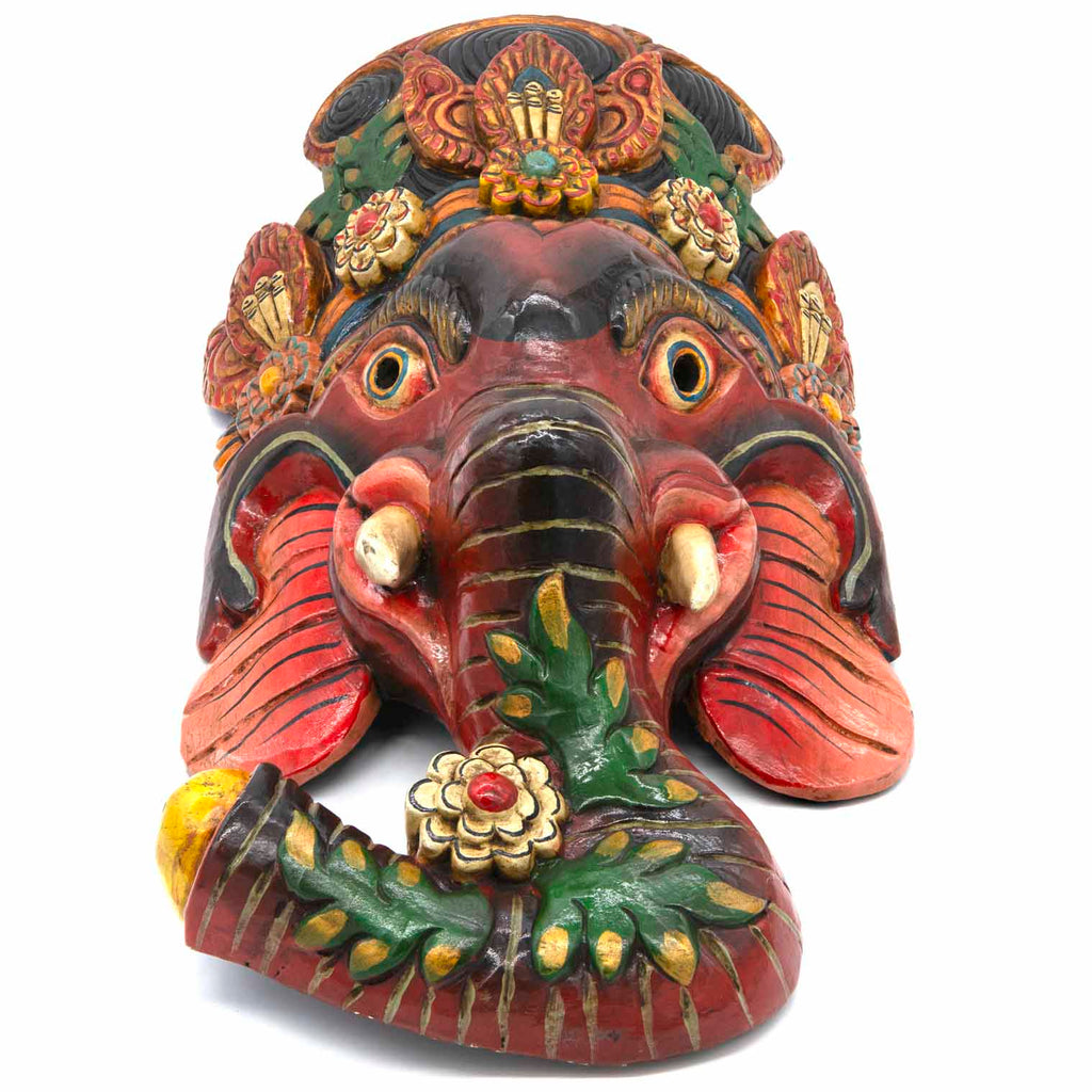 Hand-Carved Nepalese Ganesh Mask-Home Décor-Siesta Crafts