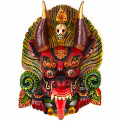 Hand-Carved Nepalese Cheppu Mask-Home Décor-Siesta Crafts