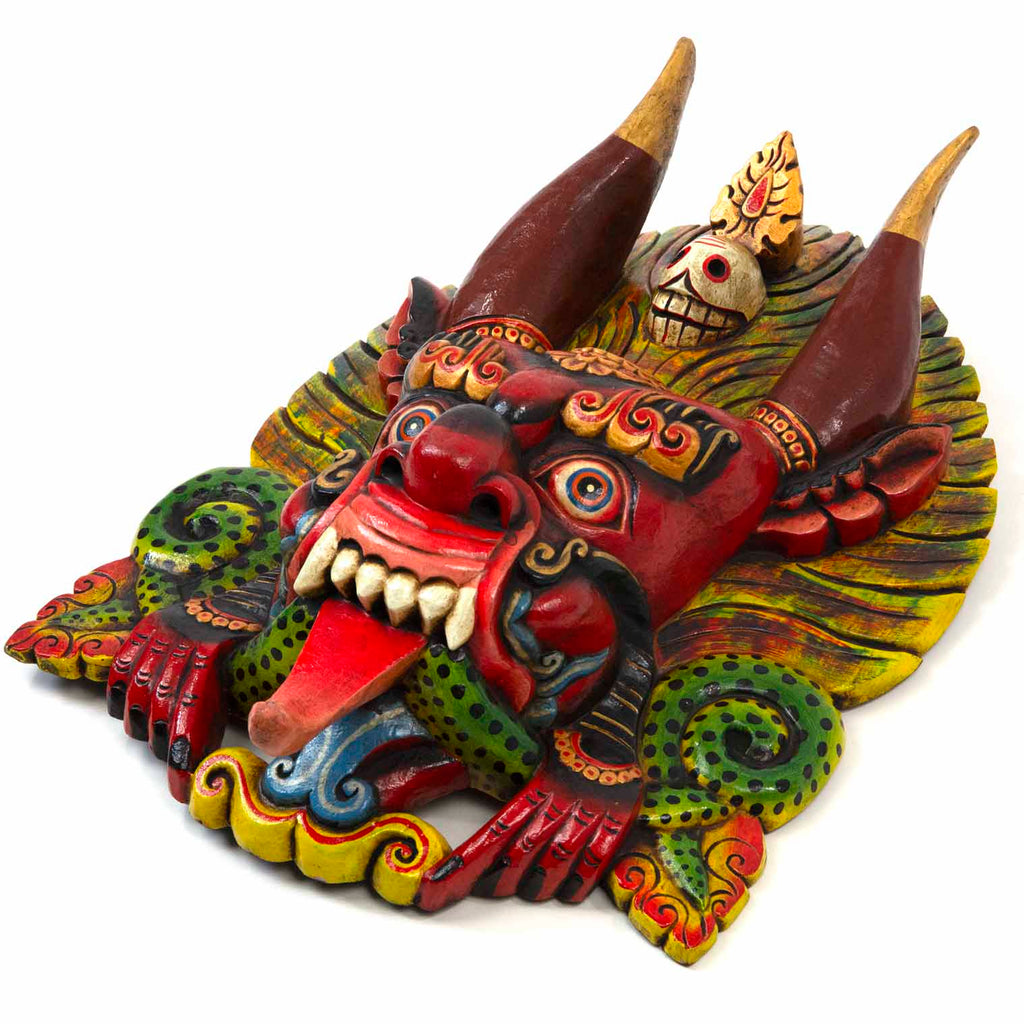 Hand-Carved Nepalese Cheppu Mask-Home Décor-Siesta Crafts