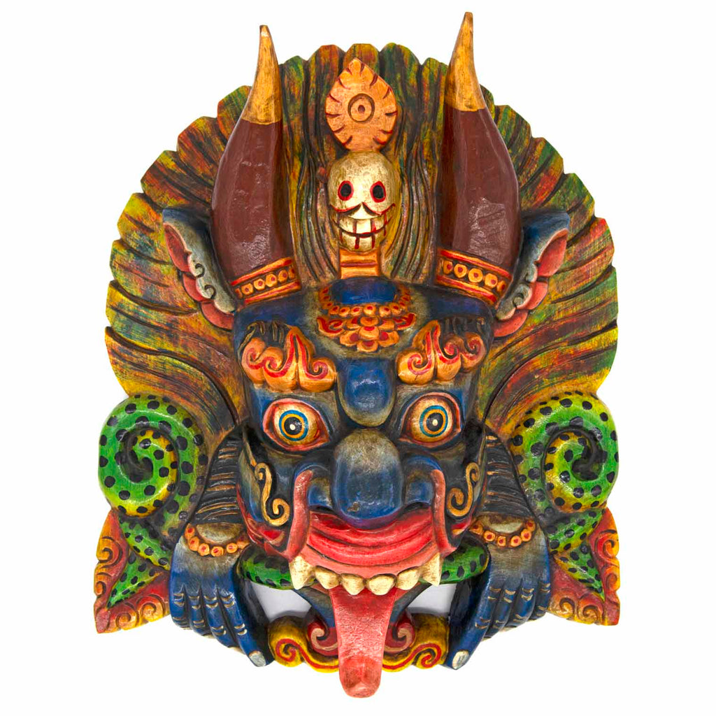 Hand-Carved Nepalese Garuda Mask-Home Décor-Siesta Crafts