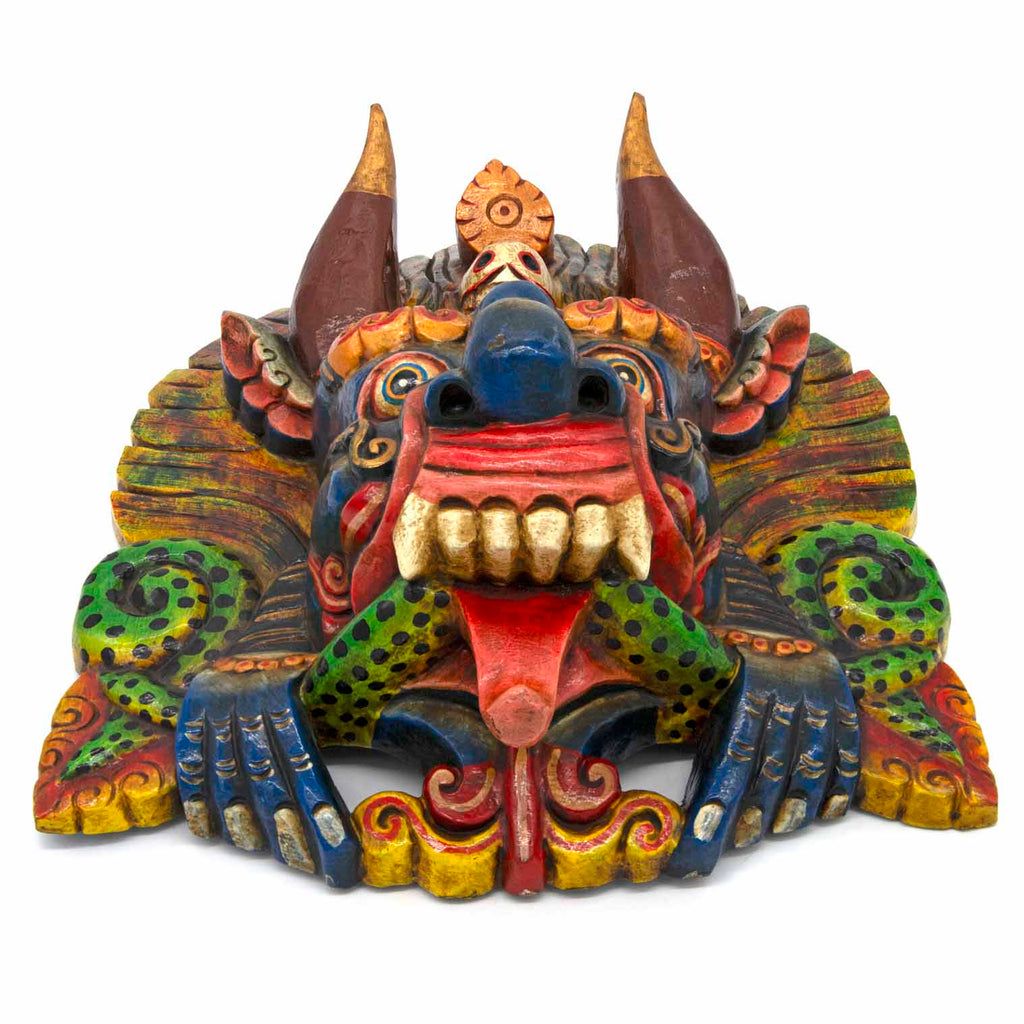 Hand-Carved Nepalese Garuda Mask-Home Décor-Siesta Crafts