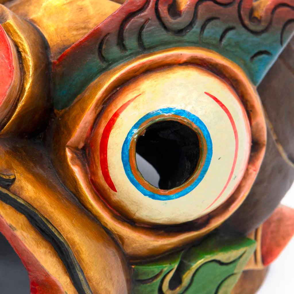 Hand-Carved Nepalese Dragon Mask-Home Décor-Siesta Crafts