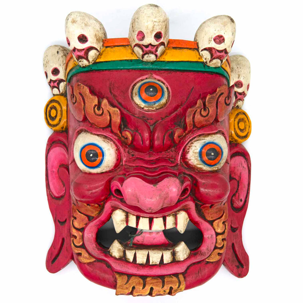 Hand-Carved Nepalese Bhairab Mask-Home Décor-Siesta Crafts