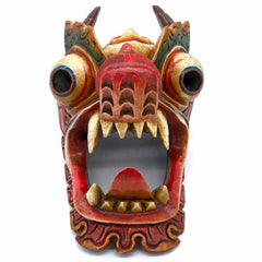 Hand-Carved Nepalese Dragon Mask-Home Décor-Siesta Crafts