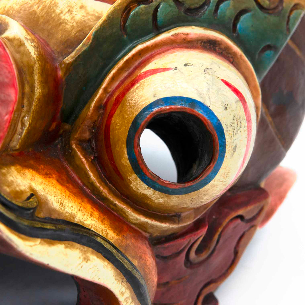 Hand-Carved Nepalese Dragon Mask-Home Décor-Siesta Crafts