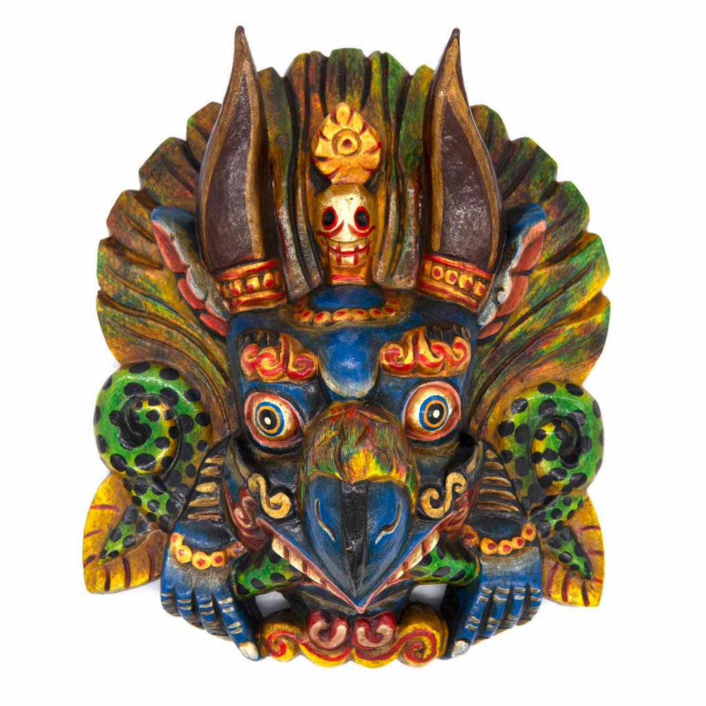 Hand-Carved Nepalese Garuda Mask-Home Décor-Siesta Crafts