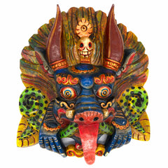Hand-Carved Nepalese Cheppu Mask-Home Décor-Siesta Crafts