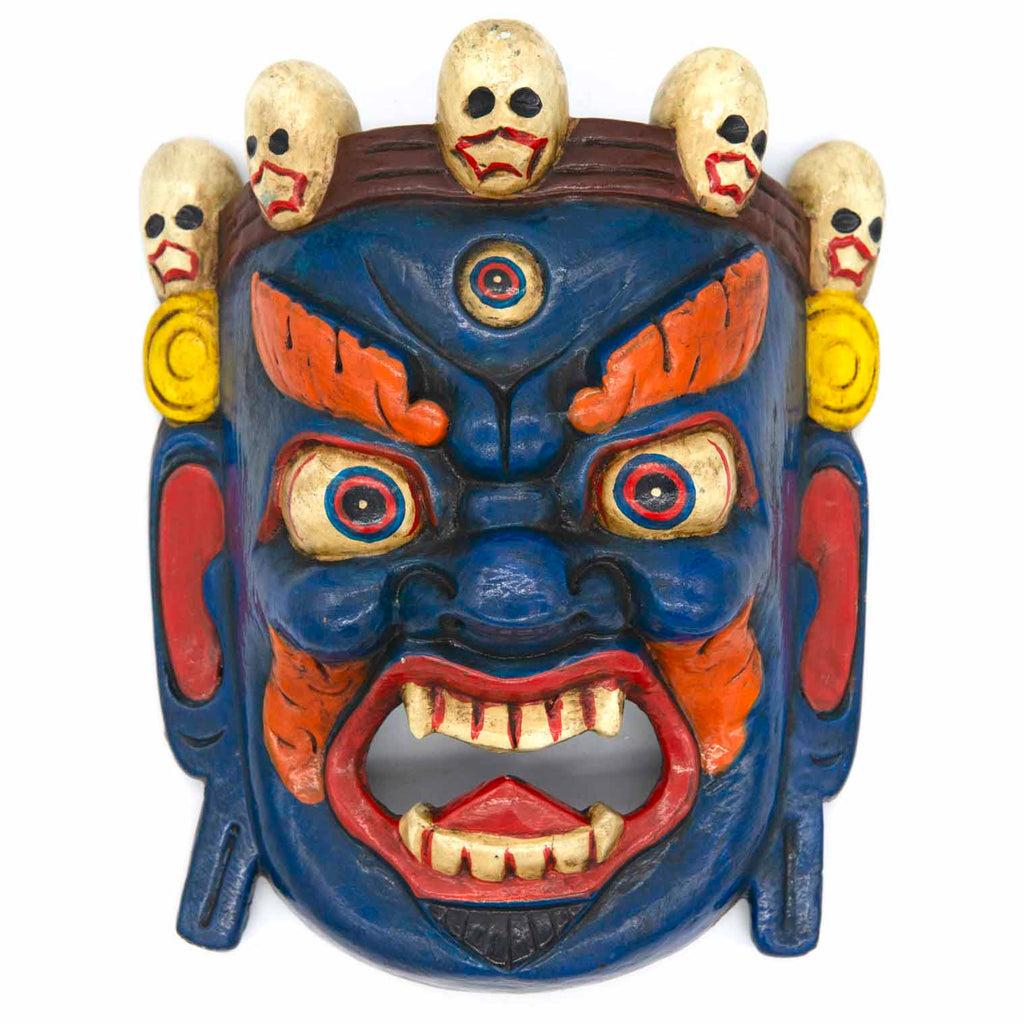 Hand-Carved Nepalese Bhairab Mask-Home Décor-Siesta Crafts