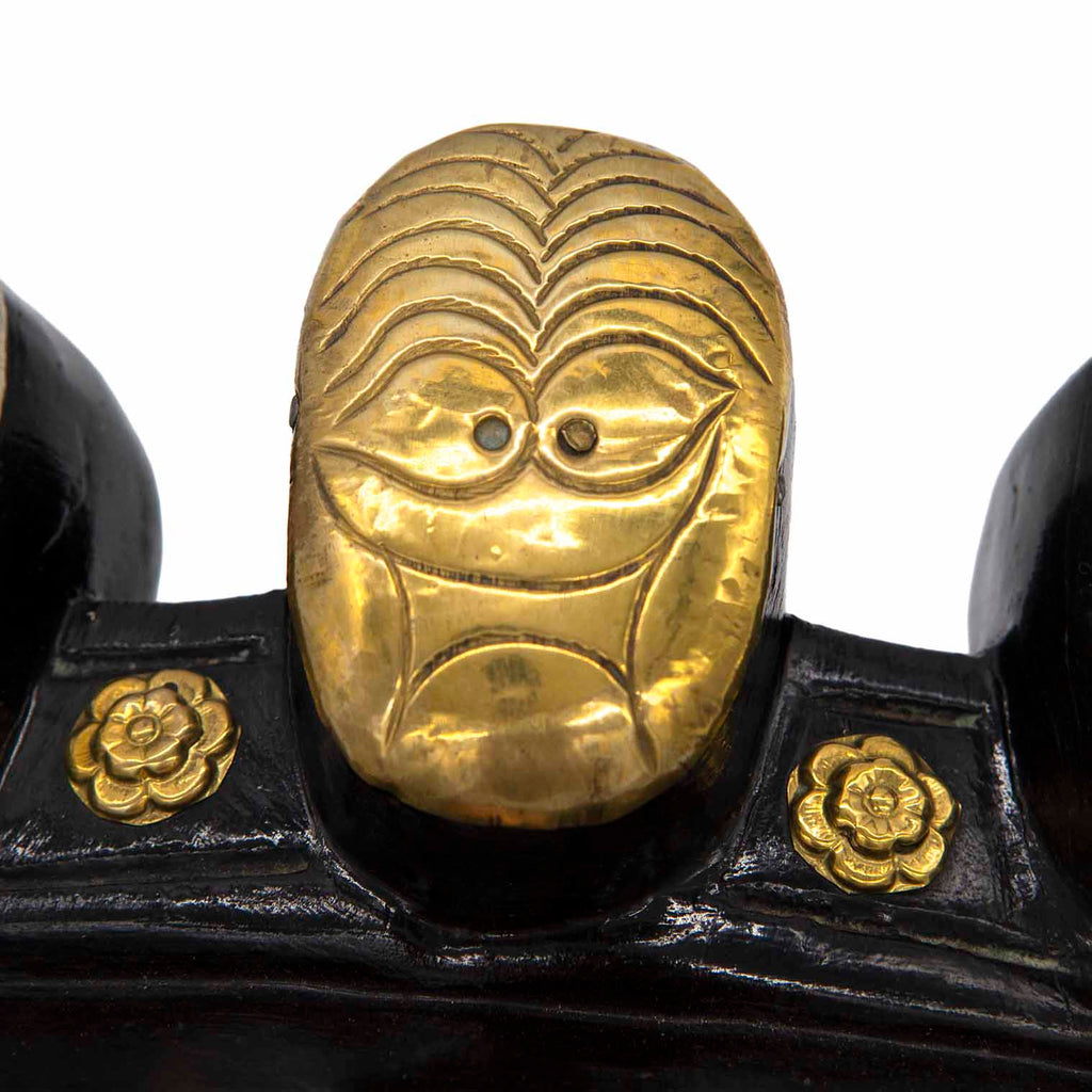 Hand-Carved Nepalese Metal Plate Bhairab Mask-Home Décor-Siesta Crafts