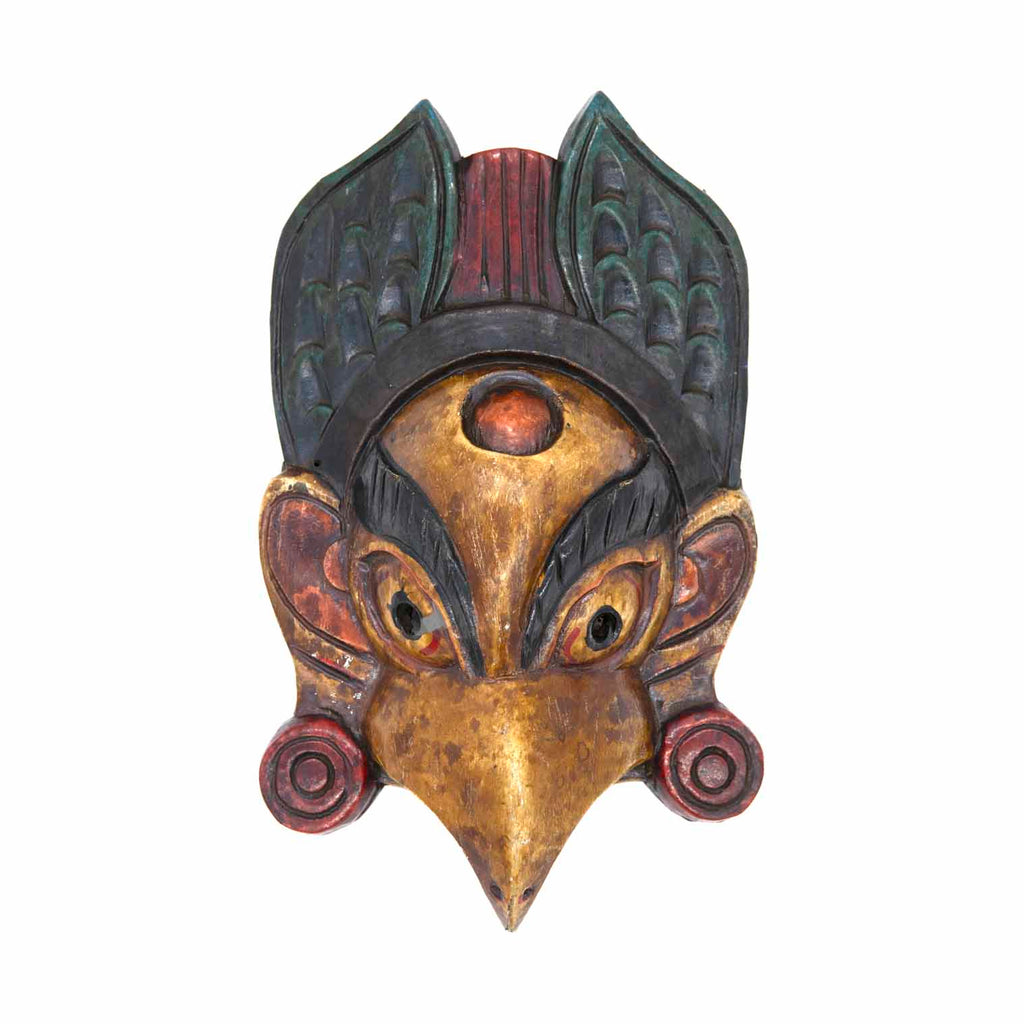 Hand-Carved Nepalese Garuda Mask-Home Décor-Siesta Crafts