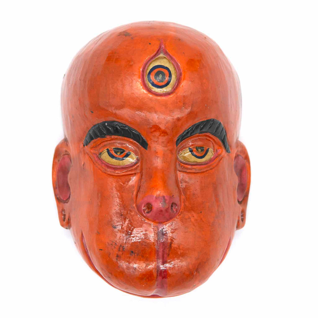Hand-Carved Nepalese Hanuman Mask-Home Décor-Siesta Crafts