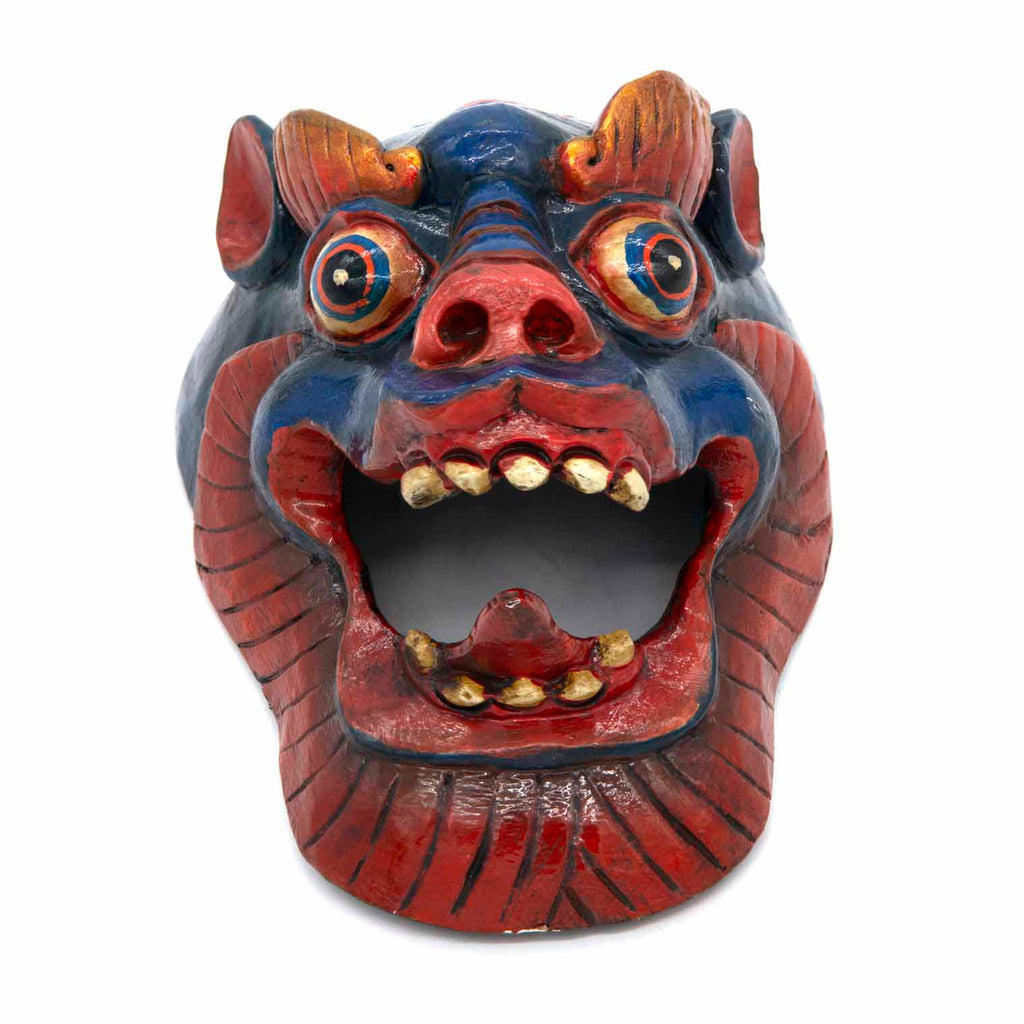 Hand-Carved Nepalese Dragon Mask-Home Décor-Siesta Crafts