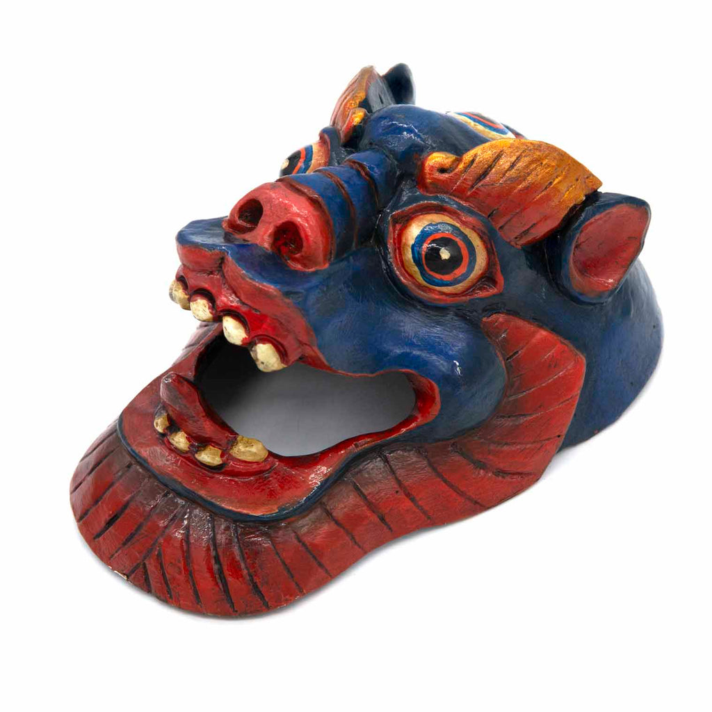 Hand-Carved Nepalese Dragon Mask-Home Décor-Siesta Crafts