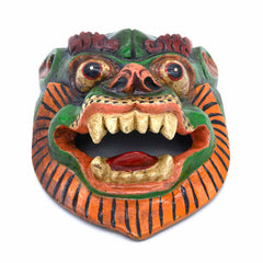 Hand-Carved Nepalese Lion Mask-Home Décor-Siesta Crafts