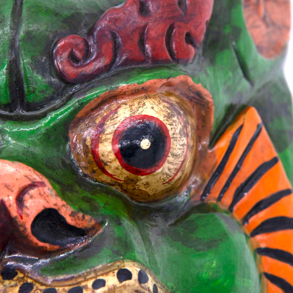 Hand-Carved Nepalese Lion Mask-Home Décor-Siesta Crafts