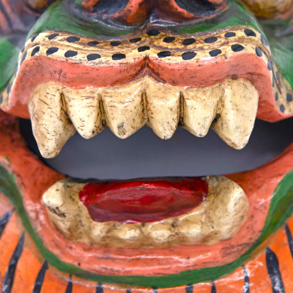 Hand-Carved Nepalese Lion Mask-Home Décor-Siesta Crafts