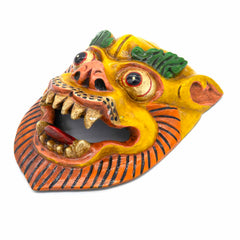 Hand-Carved Nepalese Lion Mask-Home Décor-Siesta Crafts