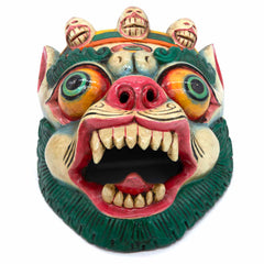 Hand-Carved Nepalese Snowlion Mask-Home Décor-Siesta Crafts