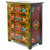 Tibetan Style Four Drawer Wooden Chest of Drawers No.439-Furniture-Siesta Crafts