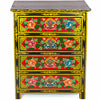 Tibetan Style Four Drawer Wooden Chest of Drawers No.439-Furniture-Siesta Crafts