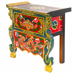 Tibetan Style Single Drawer Wooden Side Unit No.440