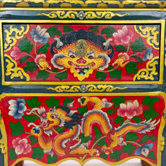 Tibetan Style Single Drawer Wooden Side Unit No.440