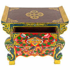 Tibetan Style Single Drawer Wooden Side Unit No.440