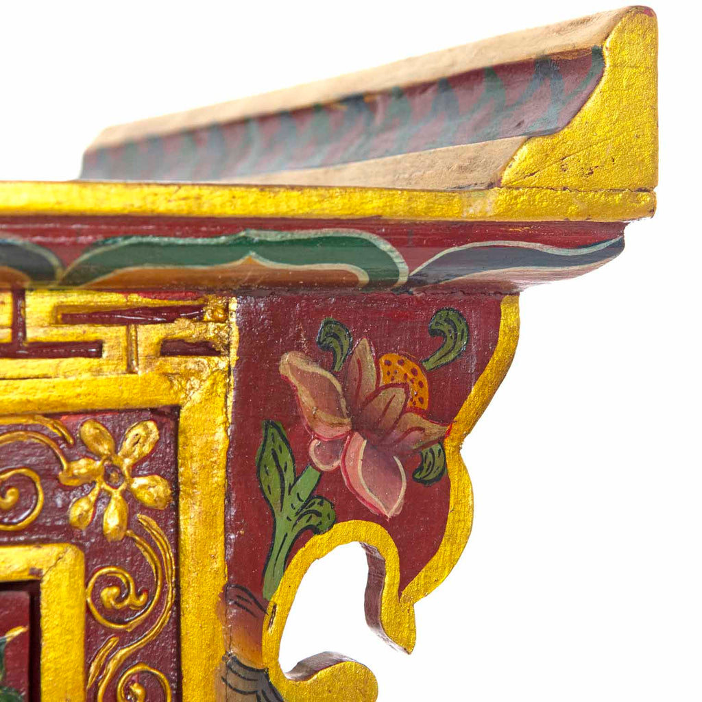 Tibetan Style Wooden Dragon Bench No.441-Furniture-Siesta Crafts