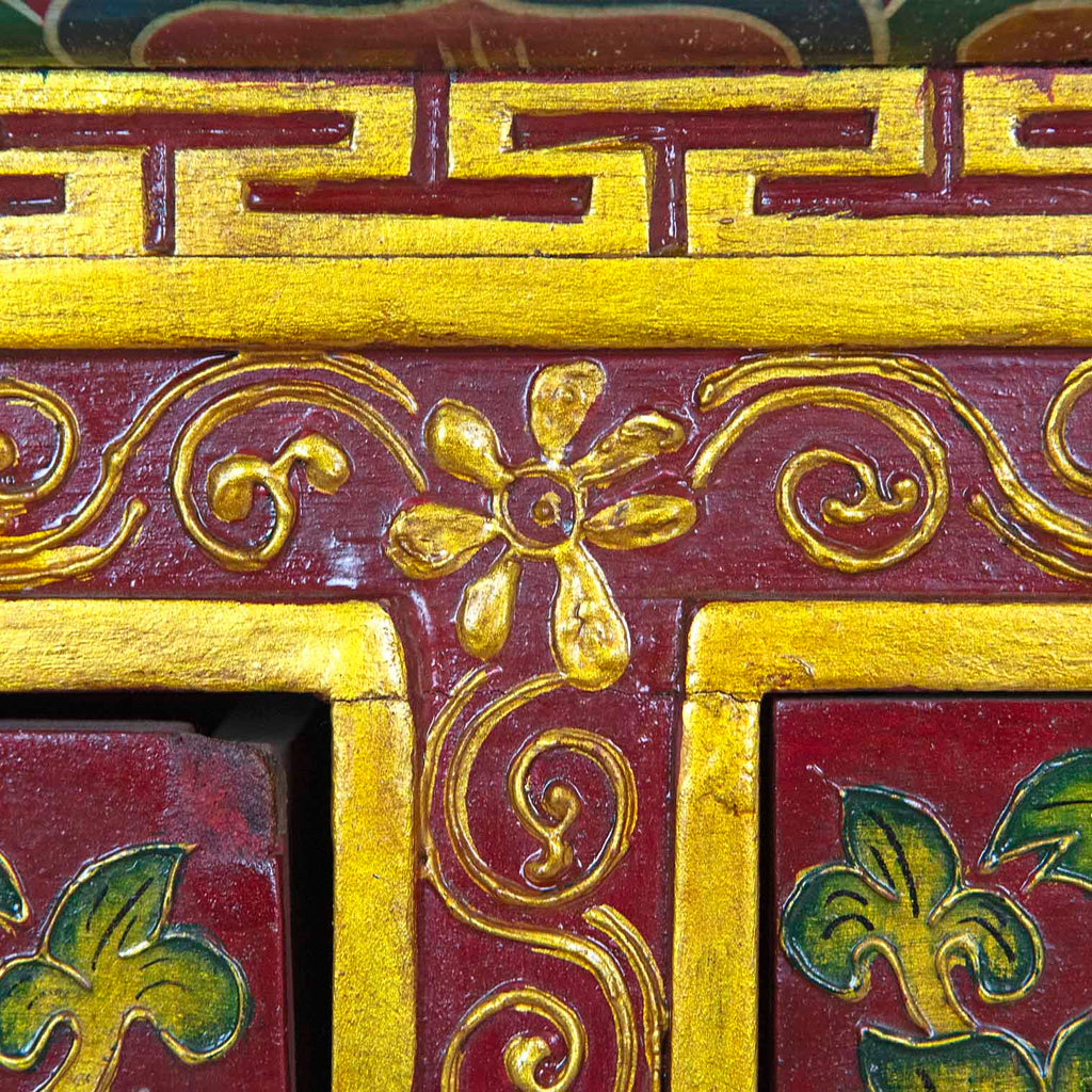 Tibetan Style Wooden Dragon Bench No.441-Furniture-Siesta Crafts