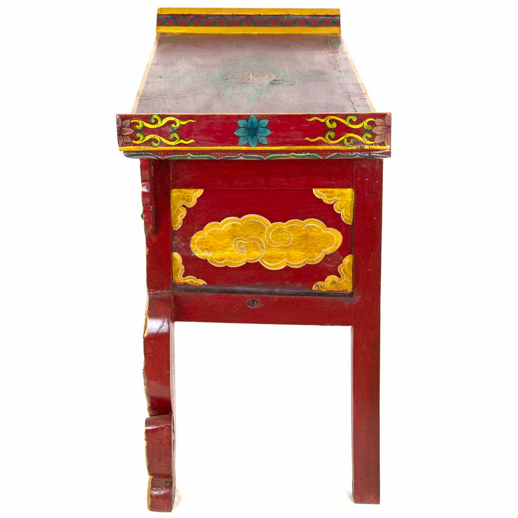 Tibetan Style Wooden Dragon Bench No.441-Furniture-Siesta Crafts