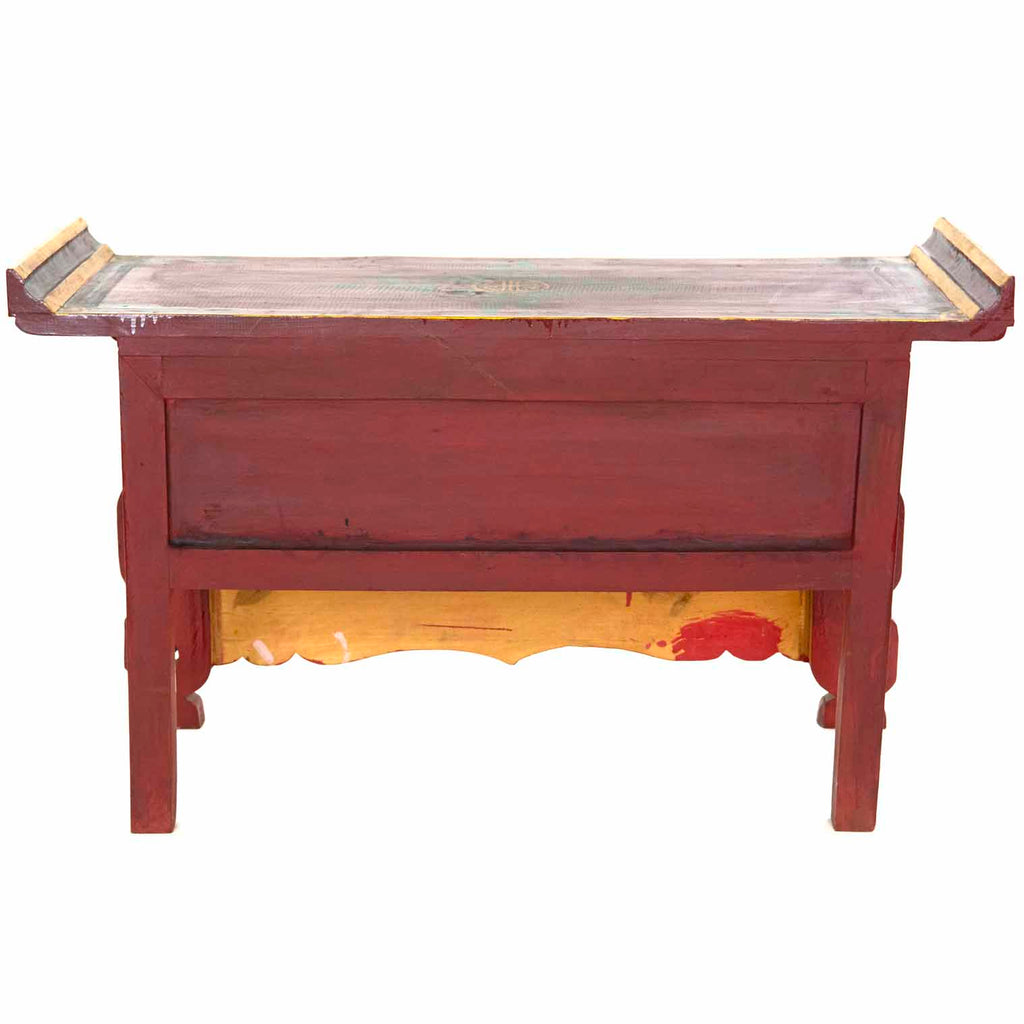 Tibetan Style Wooden Dragon Bench No.441-Furniture-Siesta Crafts