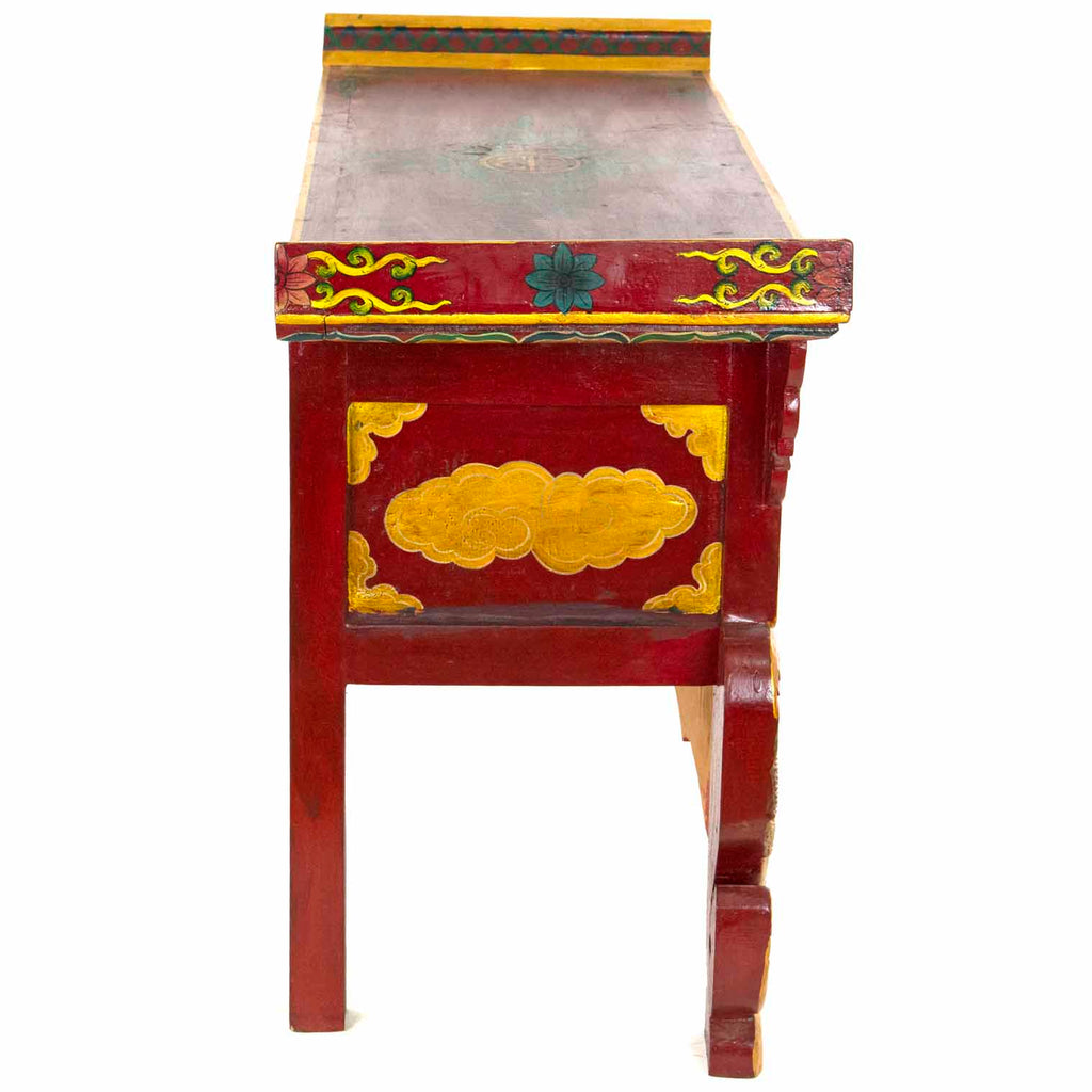 Tibetan Style Wooden Dragon Bench No.441-Furniture-Siesta Crafts