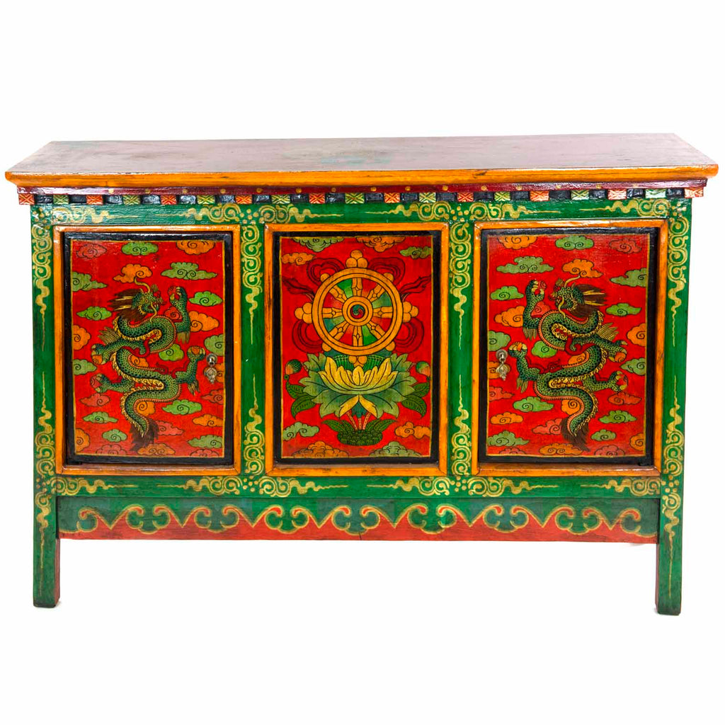 Tibetan Style Three Cupboard Unit No.442-Furniture-Siesta Crafts