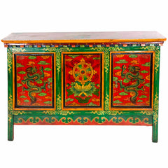 Tibetan Style Three Cupboard Unit No.442-Furniture-Siesta Crafts