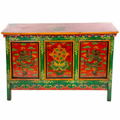 Tibetan Style Three Cupboard Unit No.442-Furniture-Siesta Crafts
