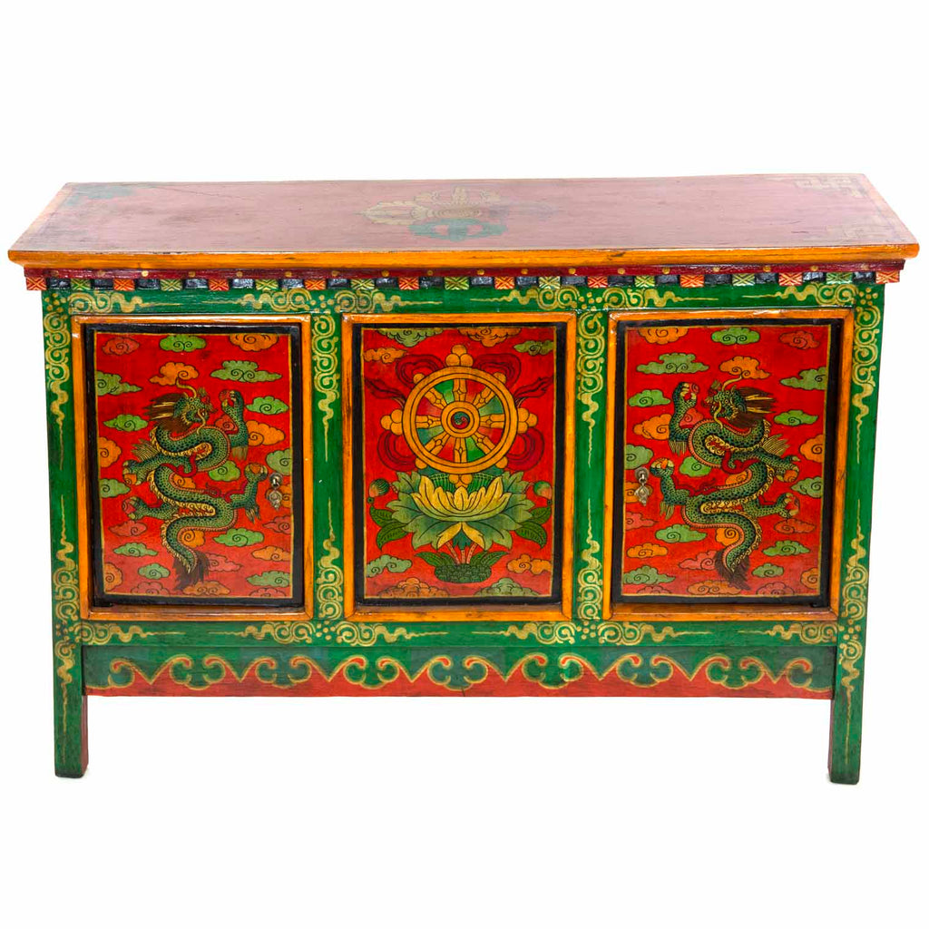 Tibetan Style Three Cupboard Unit No.442-Furniture-Siesta Crafts