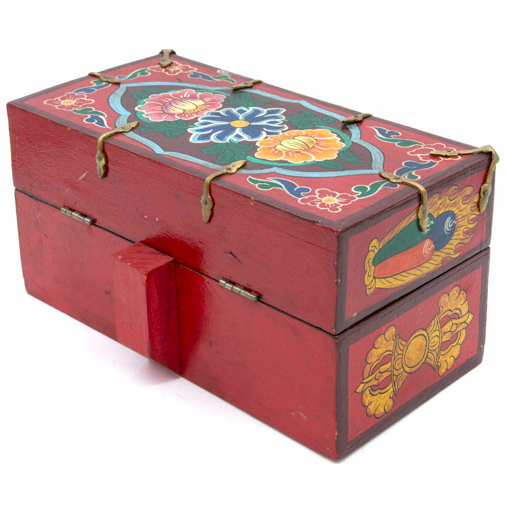 Tibetan Style Travelling Altar Box No.447-Buddhism-Siesta Crafts
