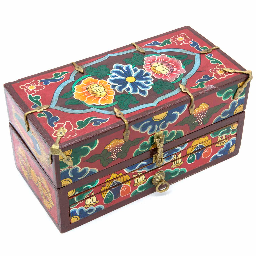 Tibetan Style Travelling Altar Box No.447-Buddhism-Siesta Crafts