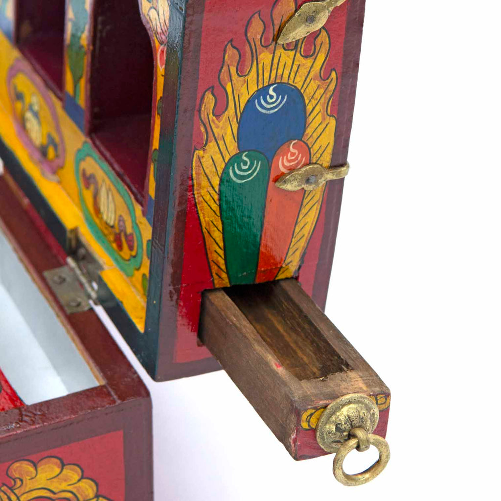 Tibetan Style Travelling Altar Box No.447-Buddhism-Siesta Crafts