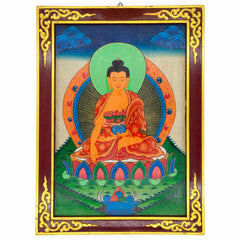 Tibetan Style Painted Thangka Frame No.450-Buddhism-Siesta Crafts